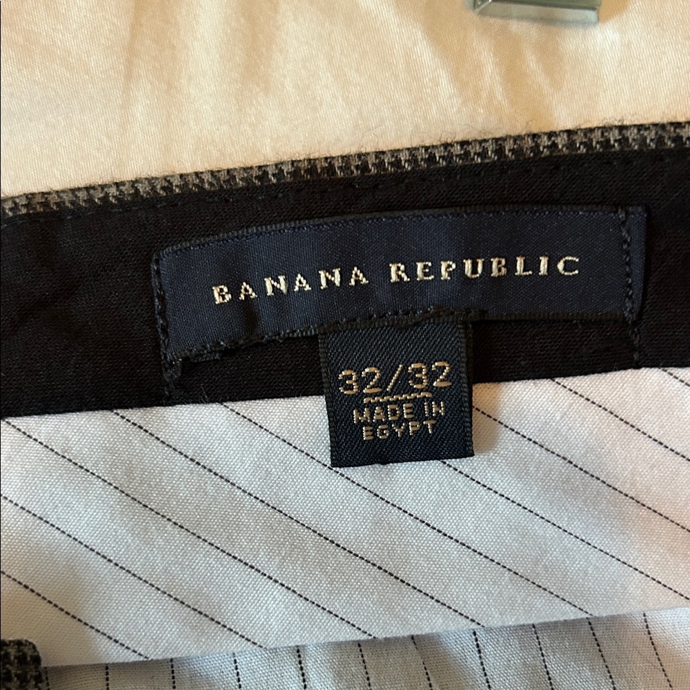 Banana Republic Men's black/gray wool Dress Pants - Picture 4 of 5